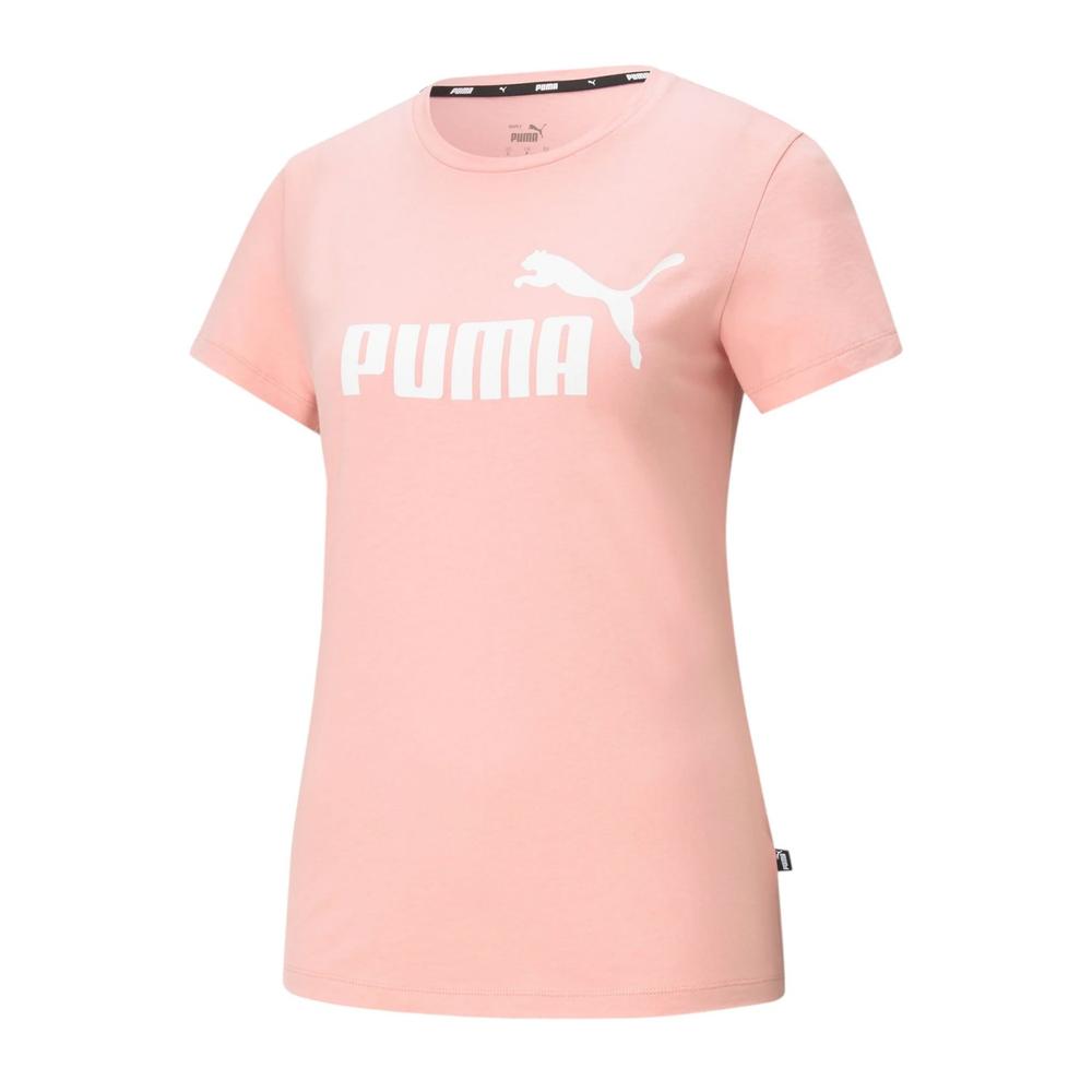 Playera Puma Ess Logo Tee Rosa para Mujer