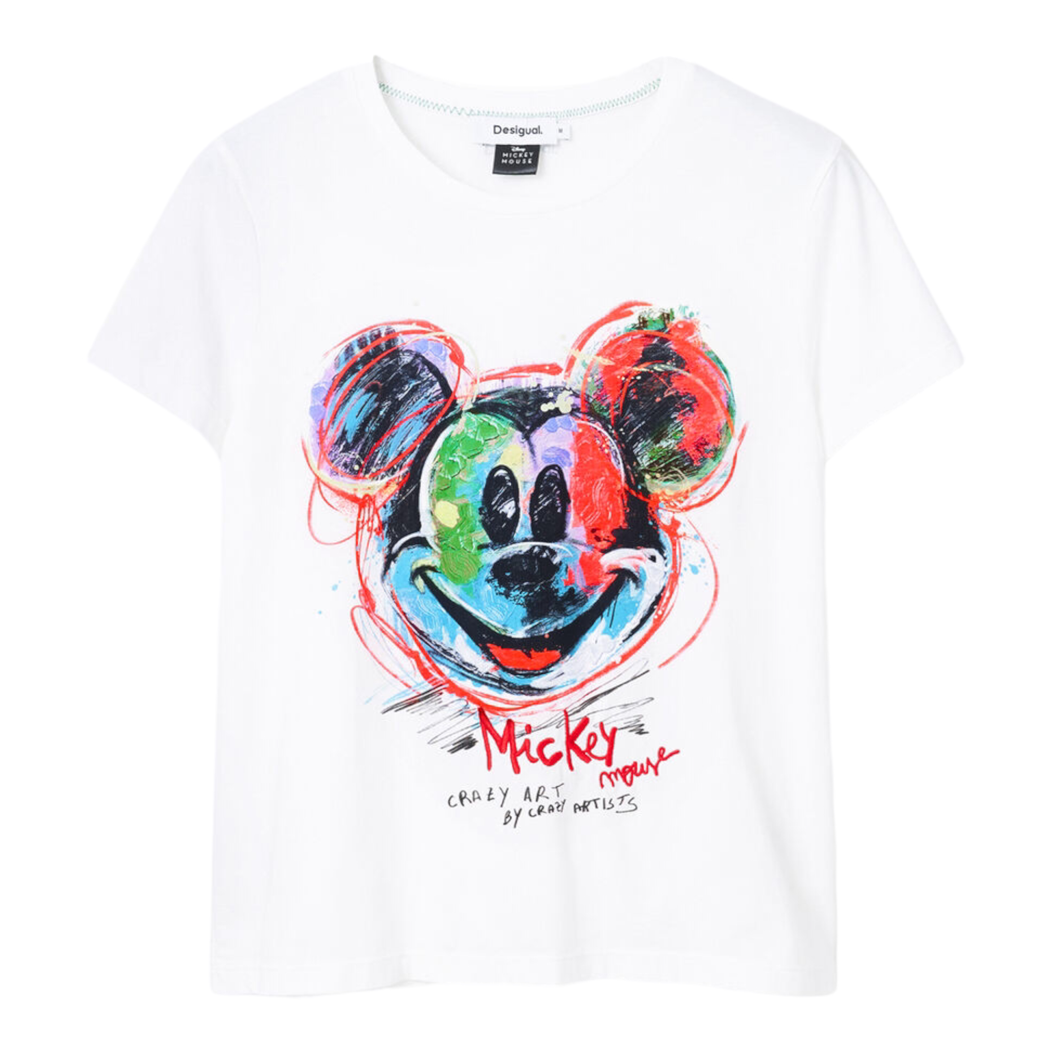 Foto 2 pulgar | Playera Mickey Blanco Desigual