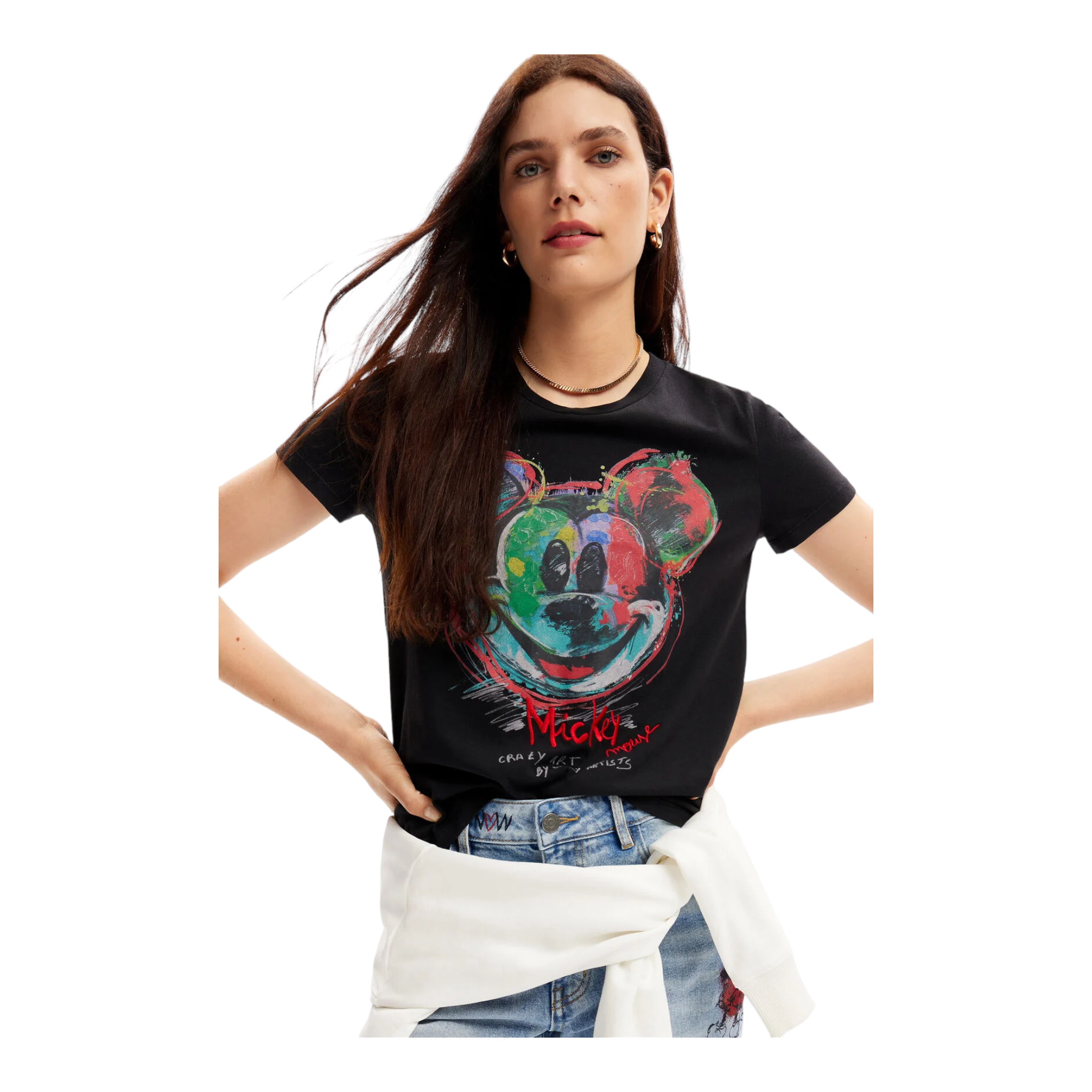 Foto 4 pulgar | Playera Mickey Negro Desigual