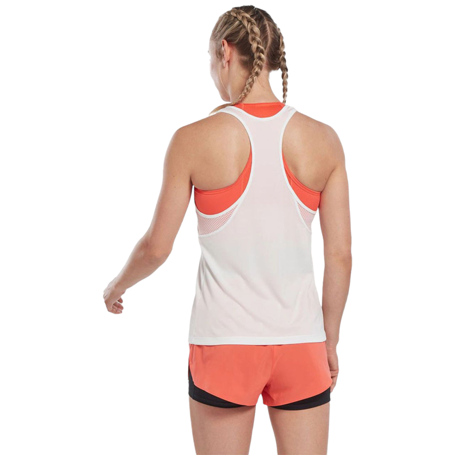 Foto 4 pulgar | Playera Reebok Run Graphic Blanca Hm5123 para Mujer