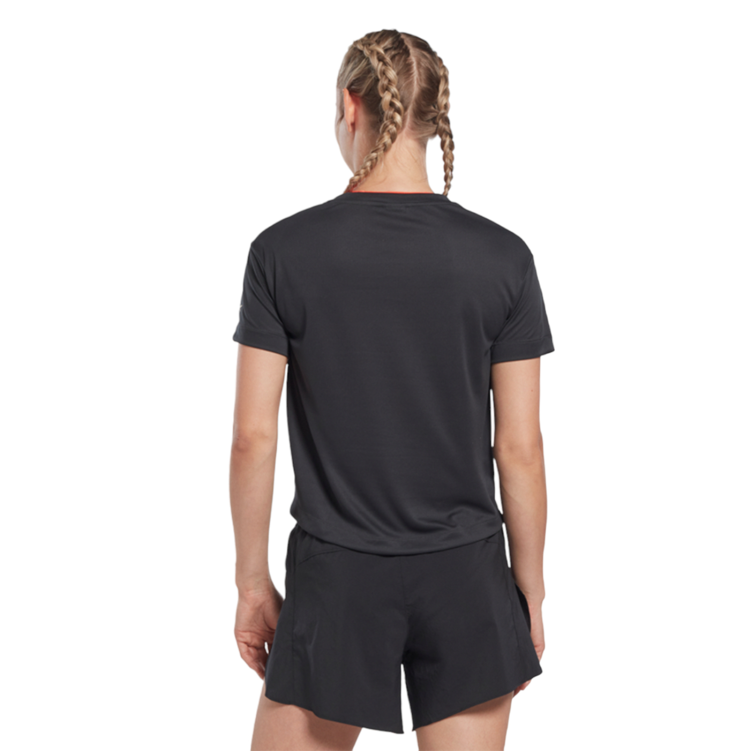 Foto 4 pulgar | Playera Reebok Run Sw Hi6941 Negra para Mujer