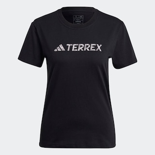 Foto 2 | Playera Adidas Terrex Classic Logo Negra para Mujer