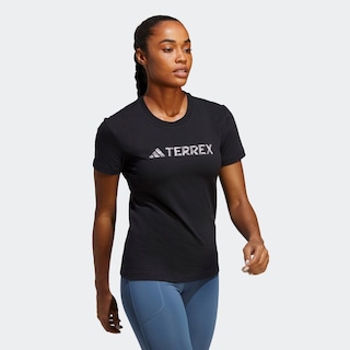 Foto 5 | Playera Adidas Terrex Classic Logo Negra para Mujer