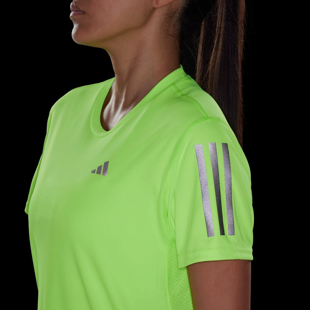 Foto 8 pulgar | Playera Adidas  Own The Run Verde para Mujer