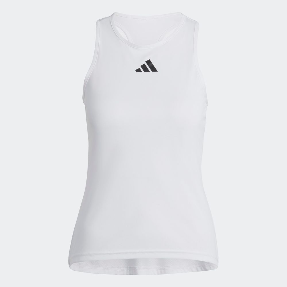 Foto 2 | Playera sin Mangas Adidas Club Tenis Blanca para Mujer