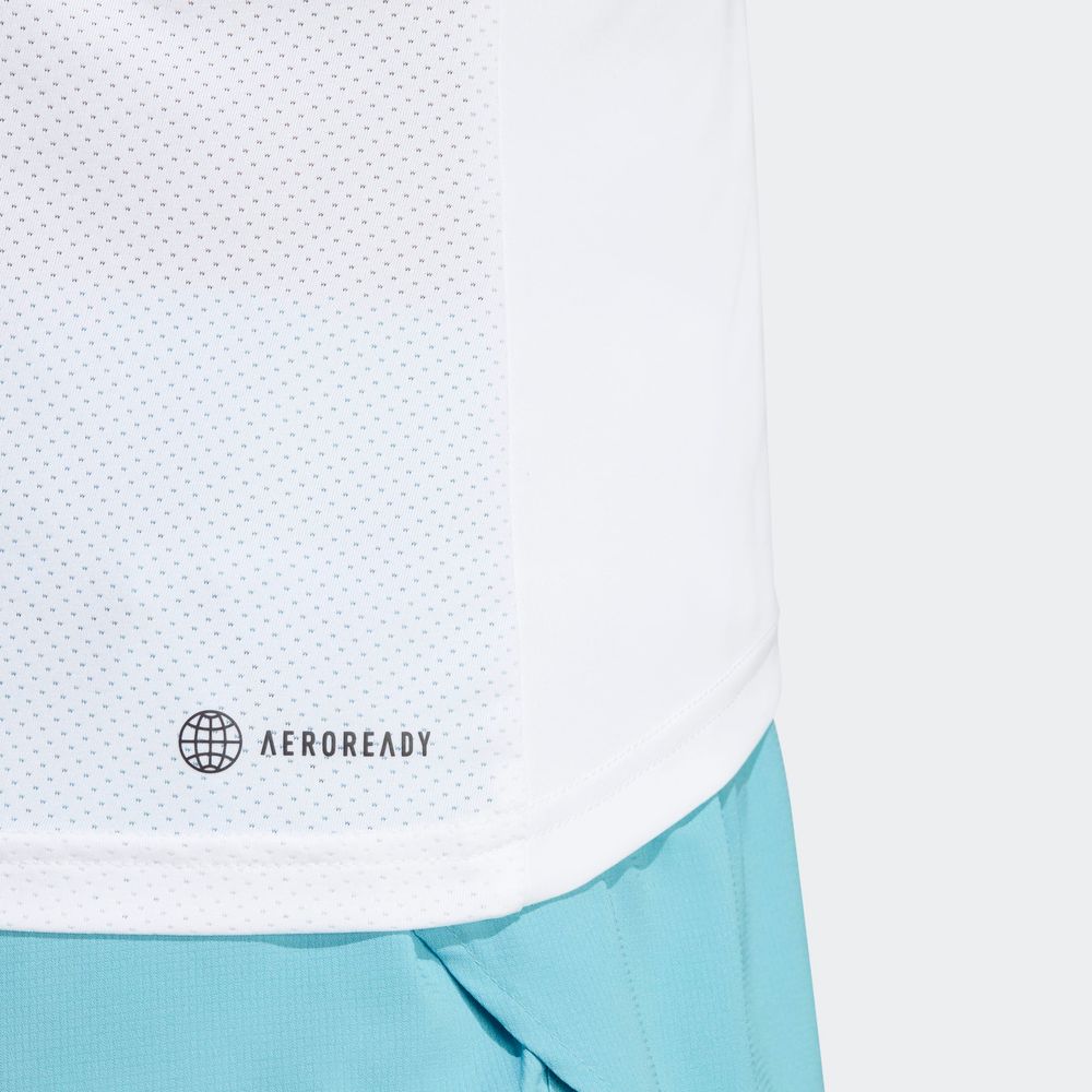 Foto 7 | Playera sin Mangas Adidas Club Tenis Blanca para Mujer