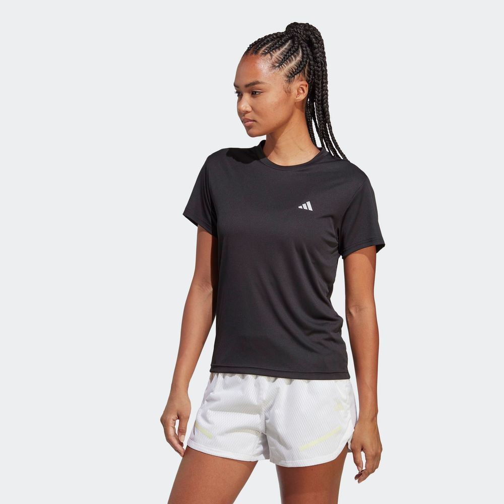 Foto 3 | Playera Adidas Run It Negra para Mujer