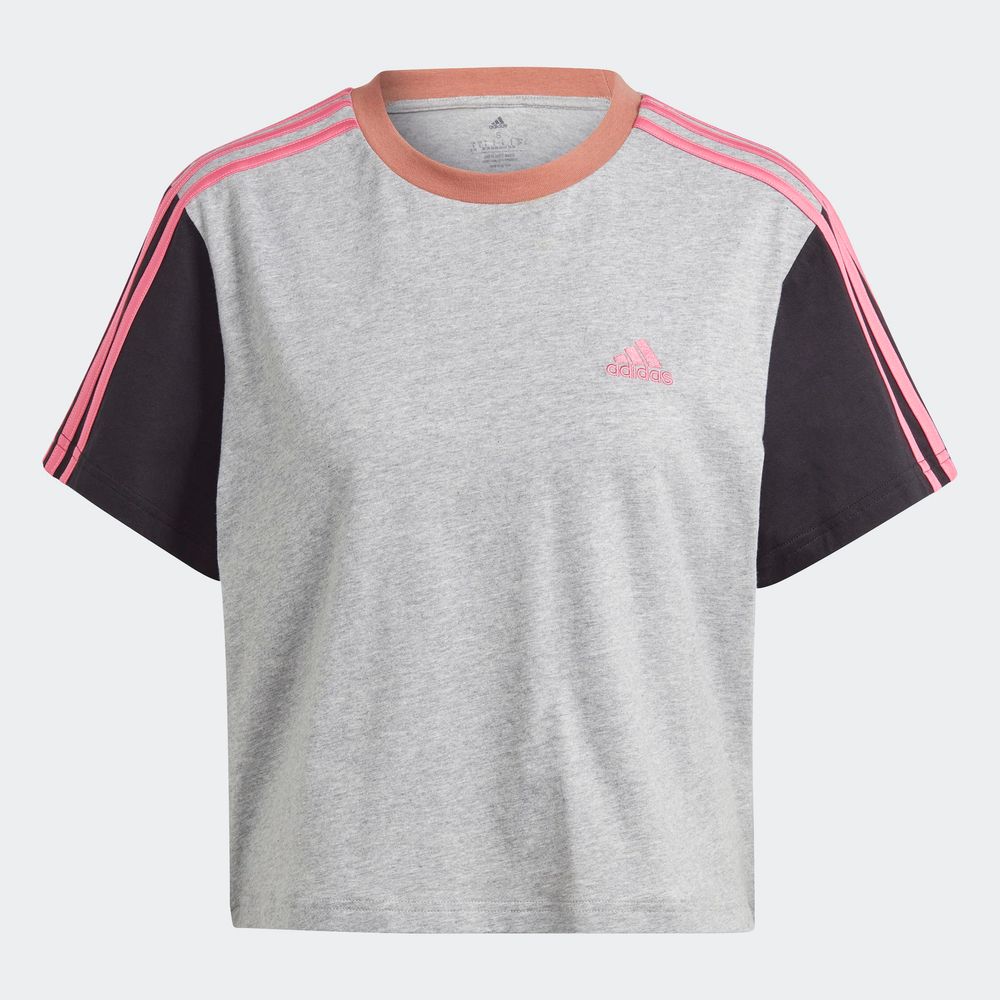Foto 3 pulgar | Playera Adidas Gris para Mujer