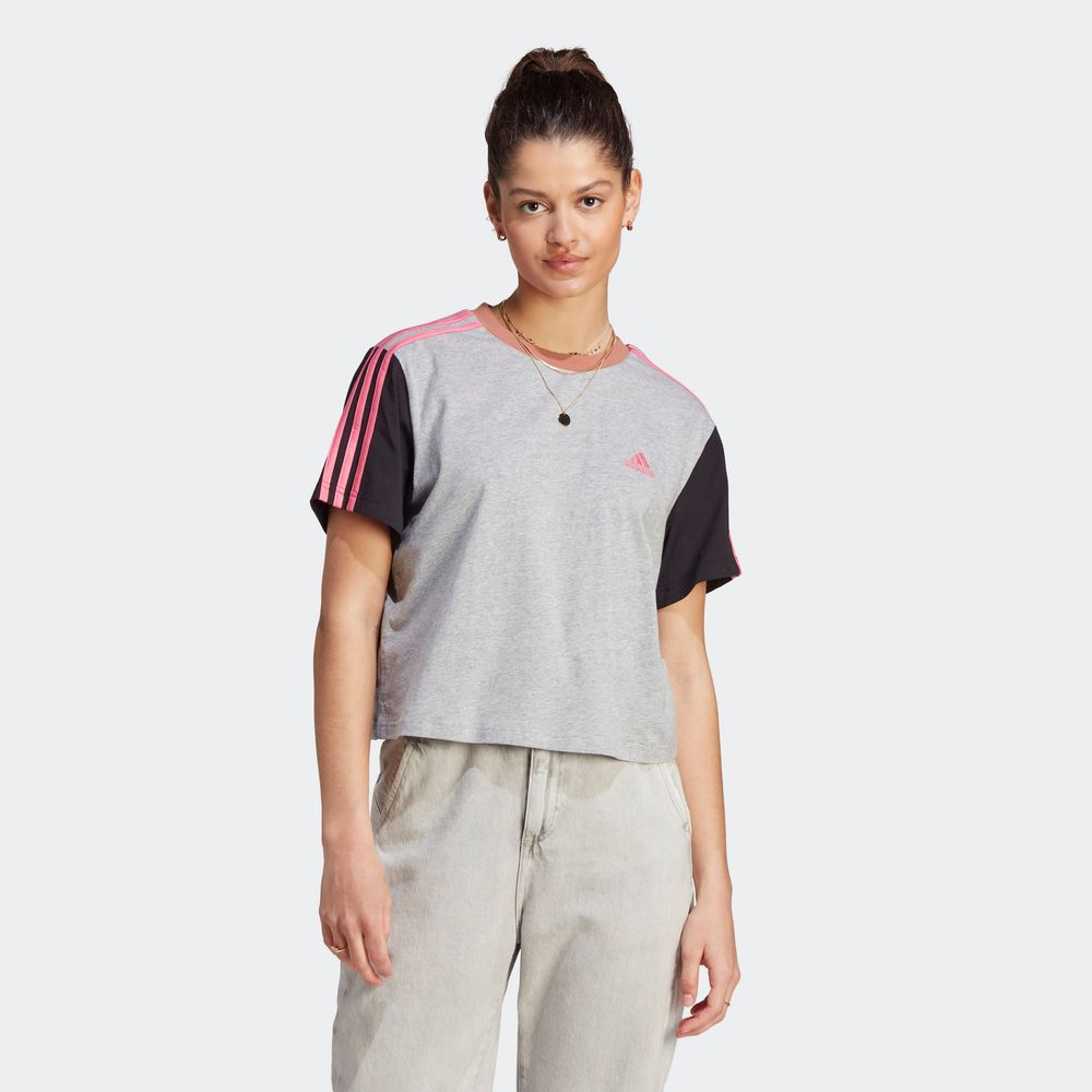 Foto 4 pulgar | Playera Adidas Gris para Mujer