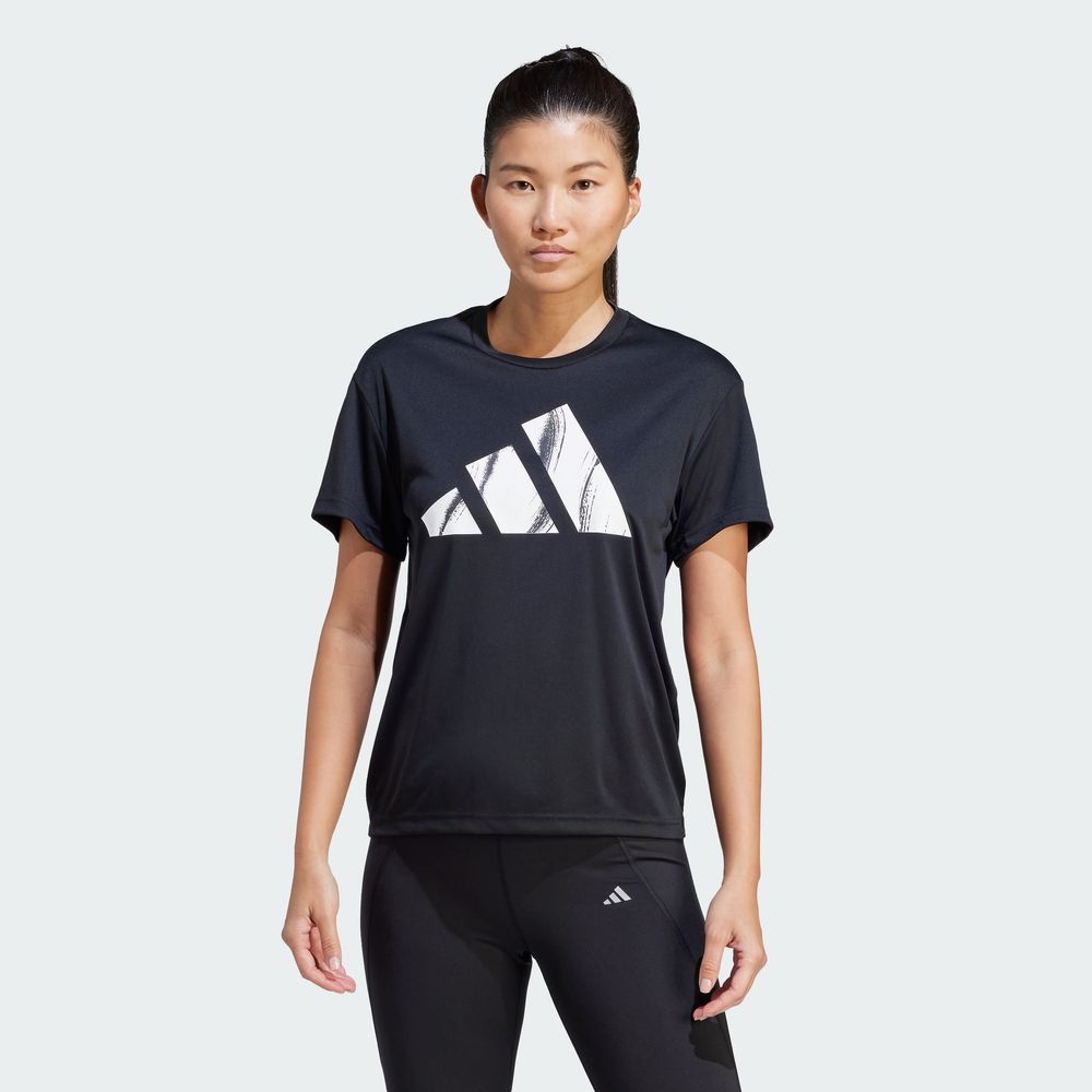 Foto 4 pulgar | Playera Adidas Run It Brand Love Negra para Mujer