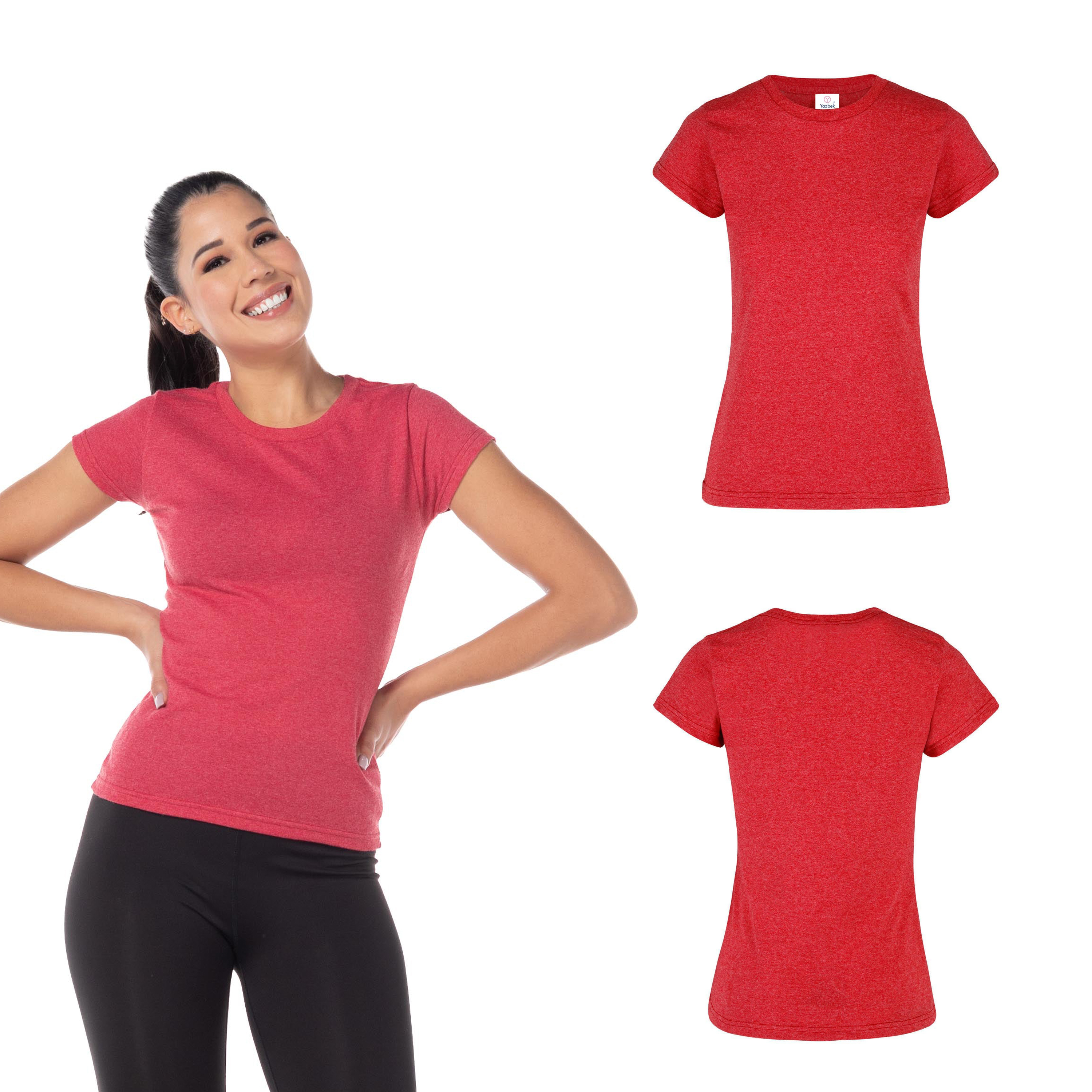 Foto 3 pulgar | Playera Yazbek Roja para Mujer
