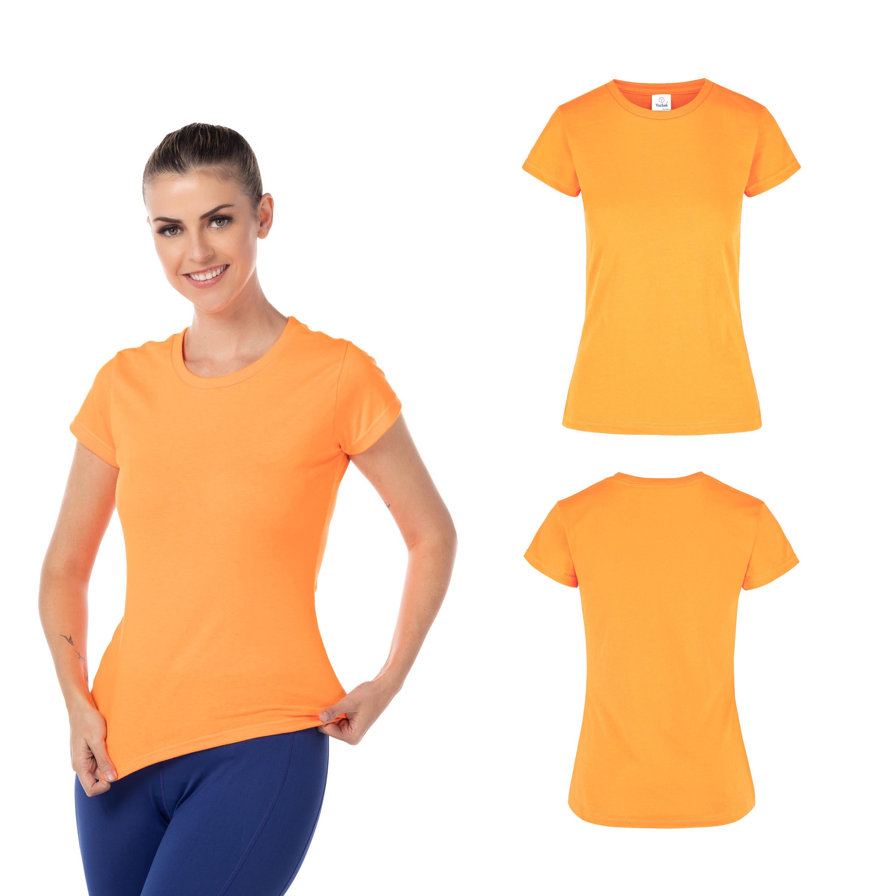 Foto 3 pulgar | Playera Yazbek Naranja para Mujer