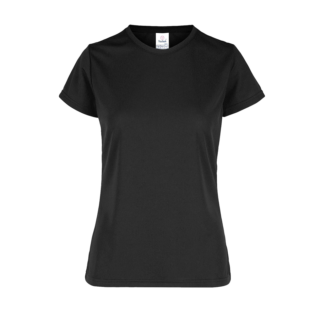 Foto 2 pulgar | Playera Cuello Redondo Negra para Mujer