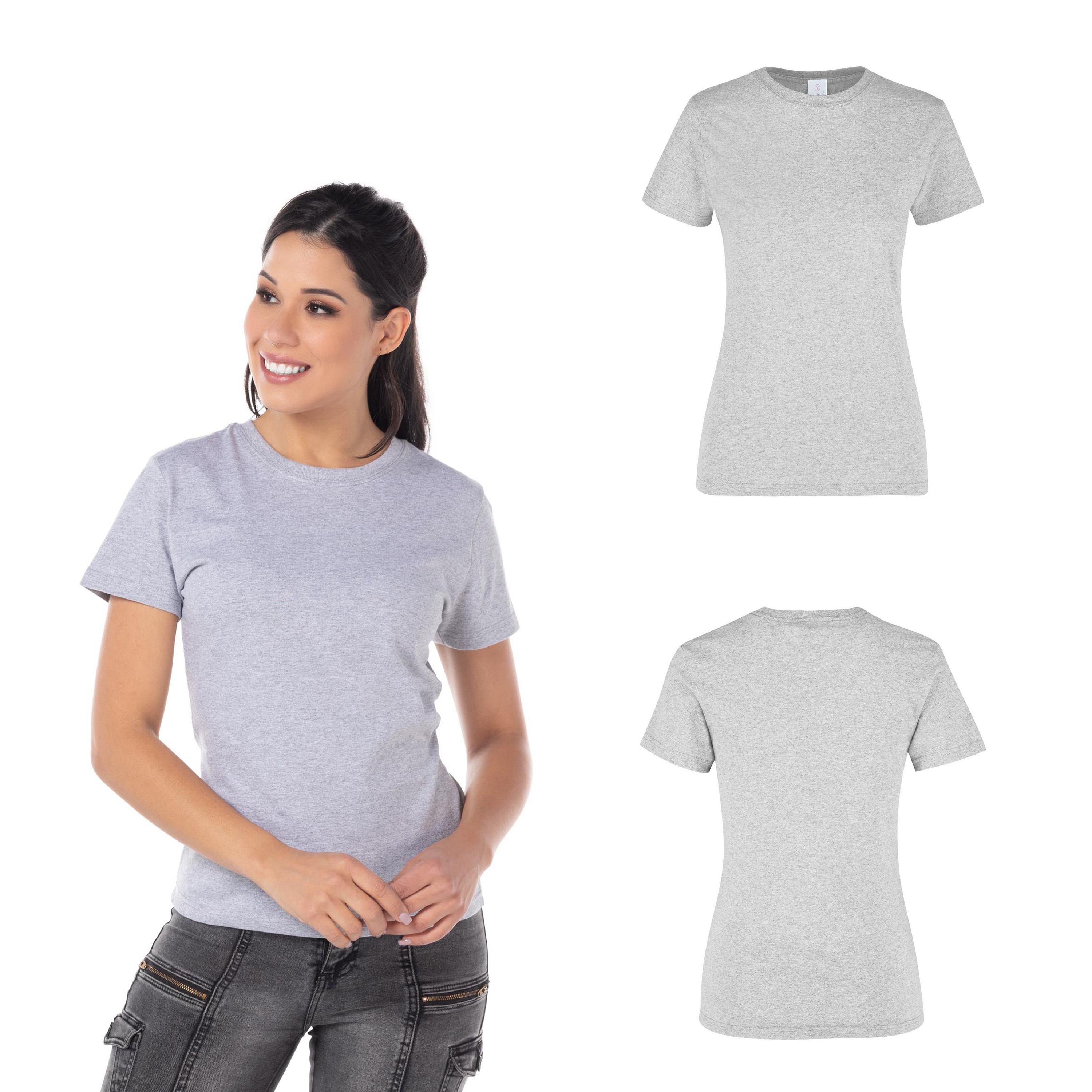 Foto 3 pulgar | Playera Yazbek Gris 100% Algodón para Dama