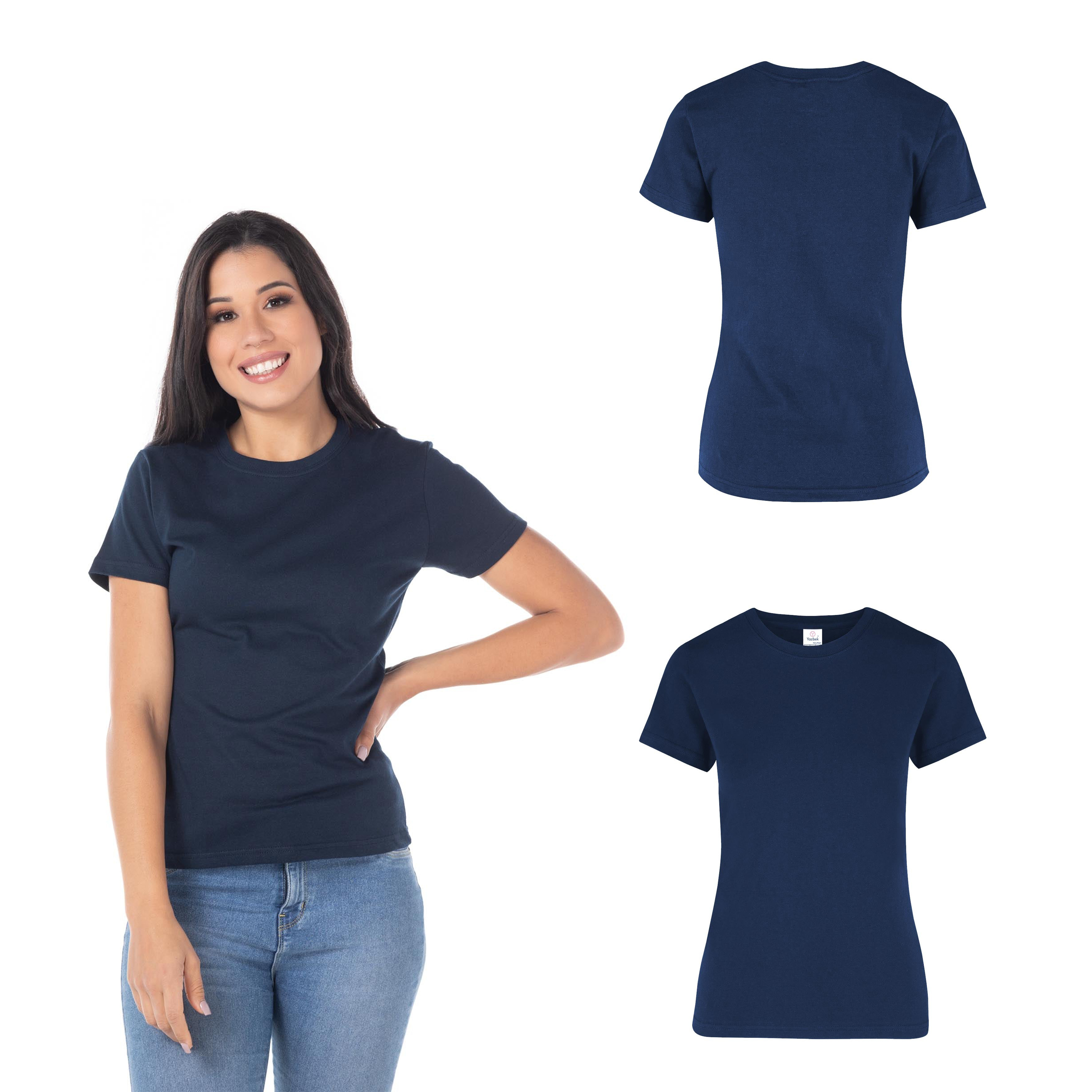 Foto 3 pulgar | Playera Cuello Yazbek  Azul Marino para Mujer