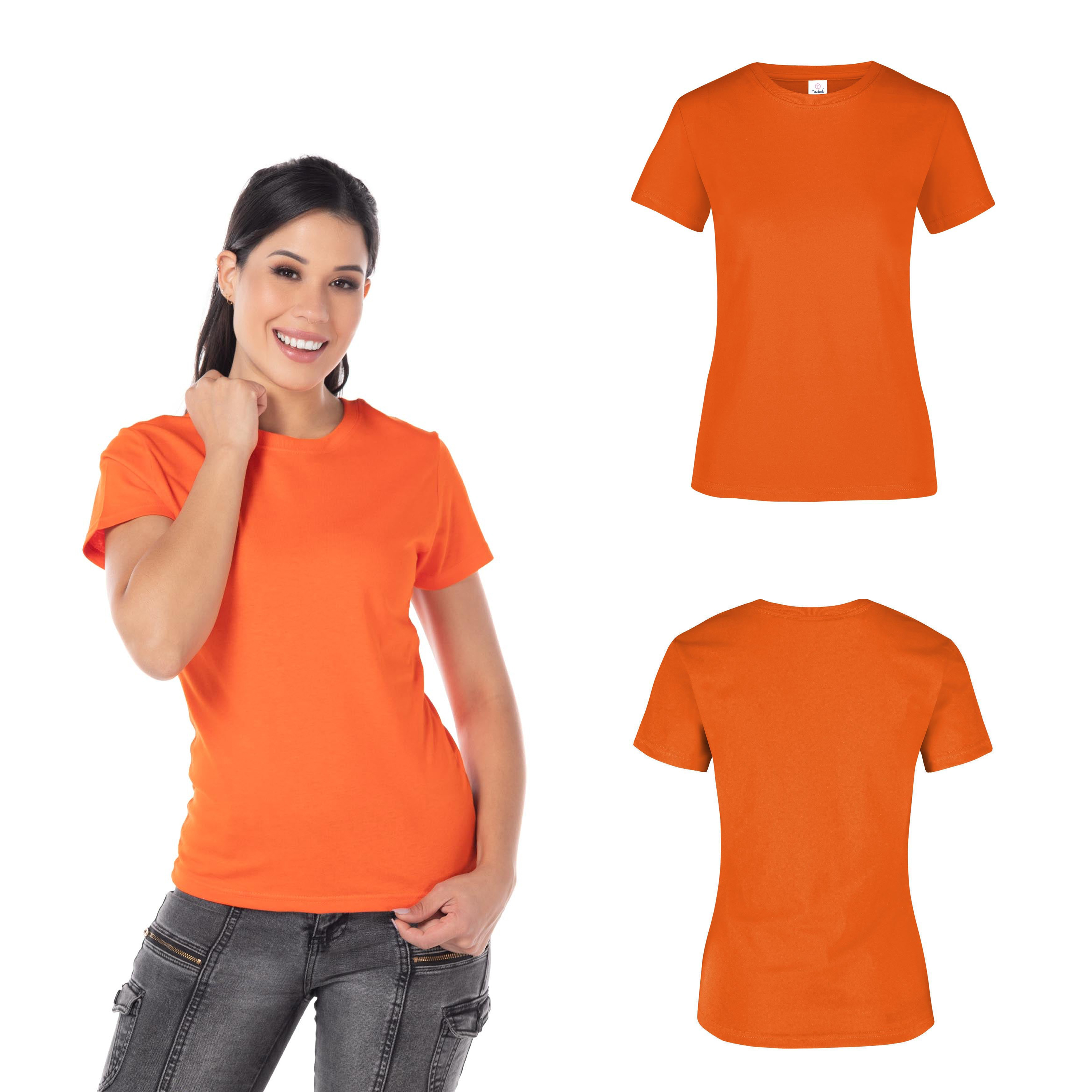 Foto 3 pulgar | Playera Yazbek Naranja para Dama