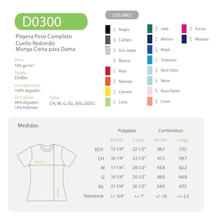 Foto 3 | Playera Yazbek Aqua 100% Algodón para Dama