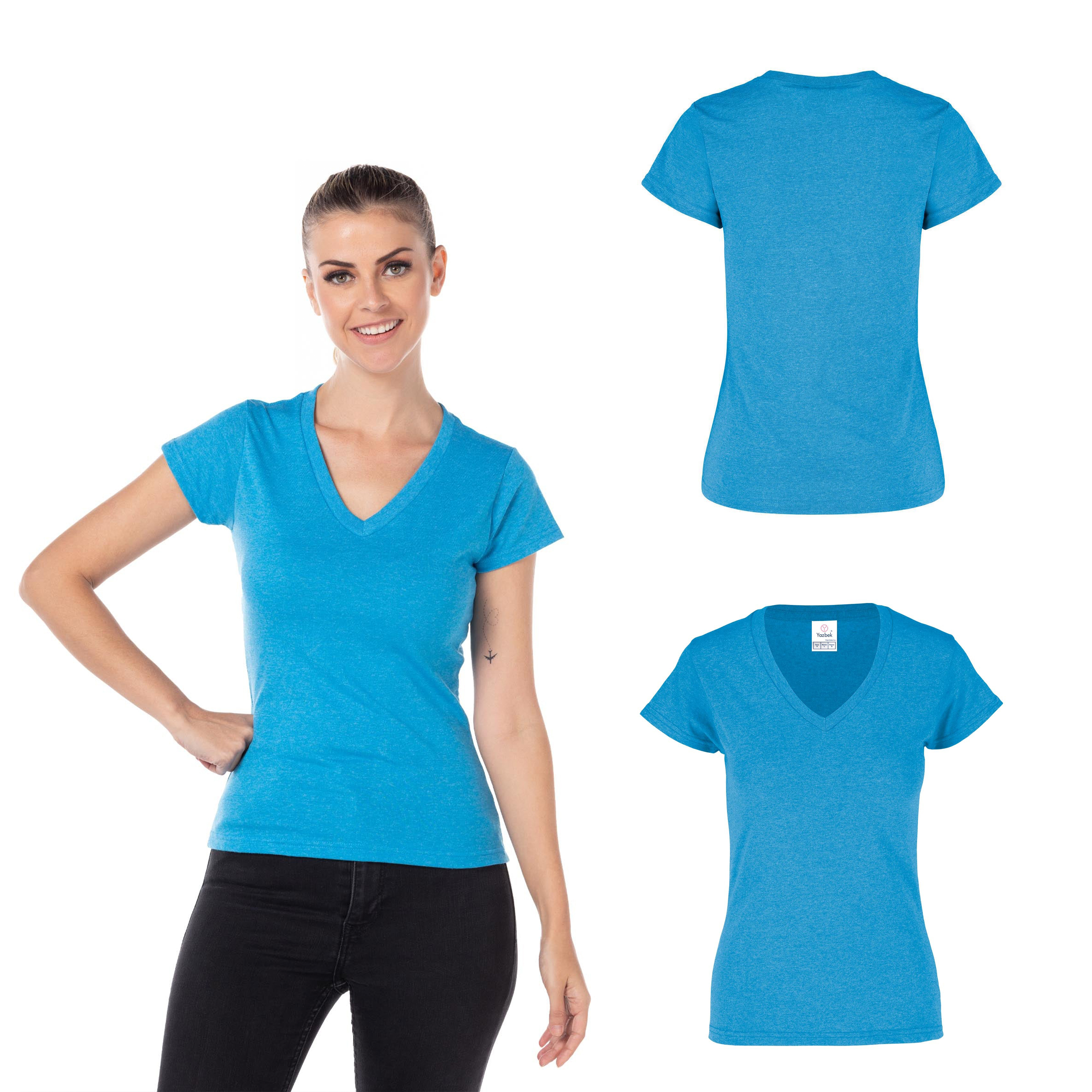 Foto 3 pulgar | Playera Yazbek Turquesa para Dama