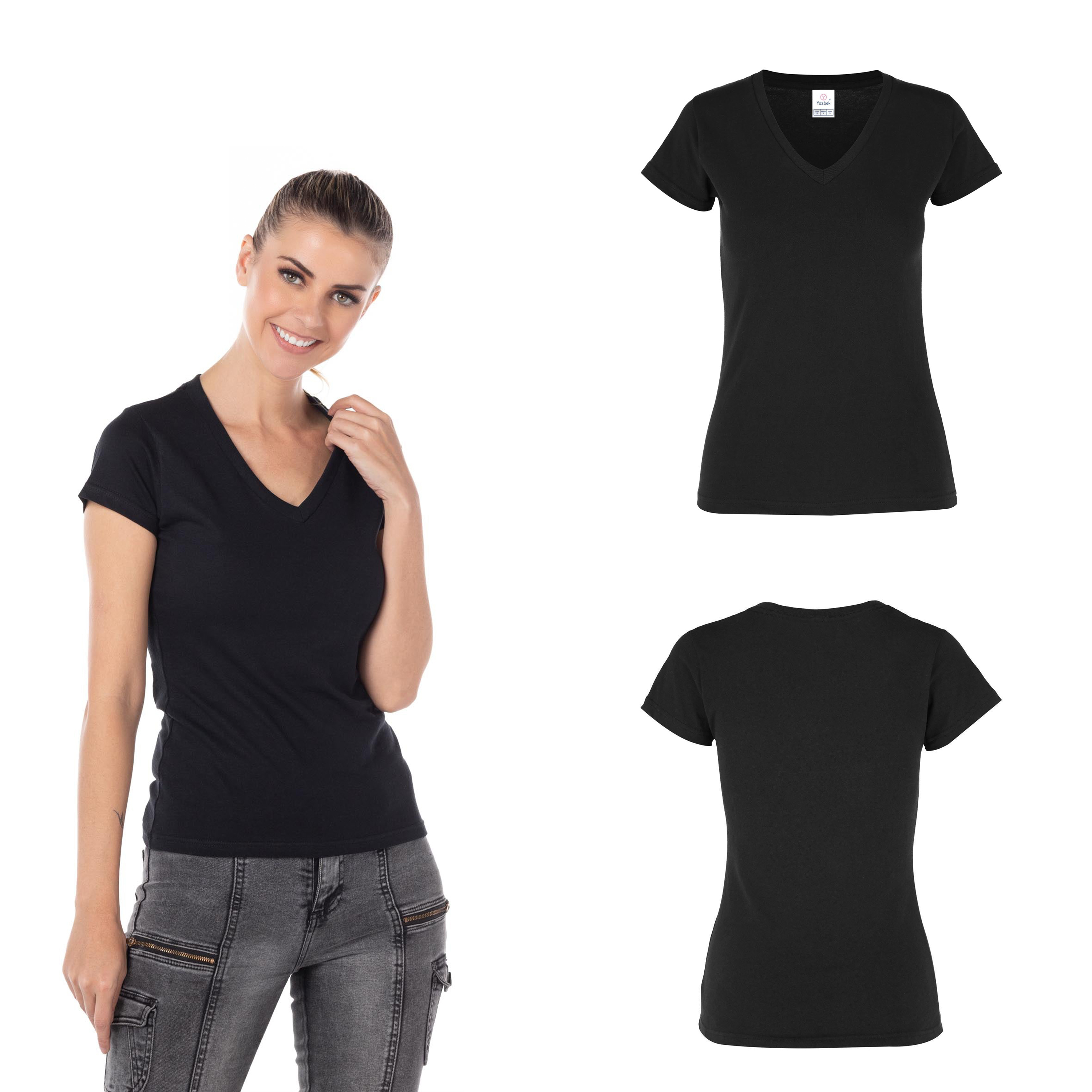 Foto 3 pulgar | Playera Yazbek Negra para Mujer