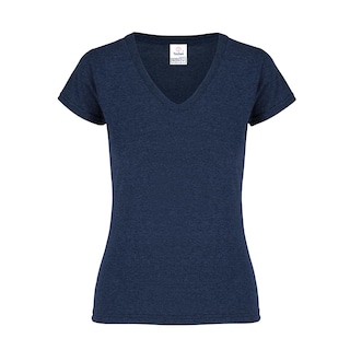 Foto 1 | Playera Cuello V Yazbek Azul Marino para Mujer