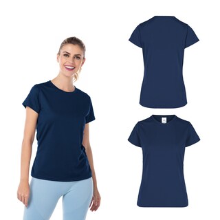 Foto 2 | Playera Cuello Redondo Yazbek Azul Marino para Mujer