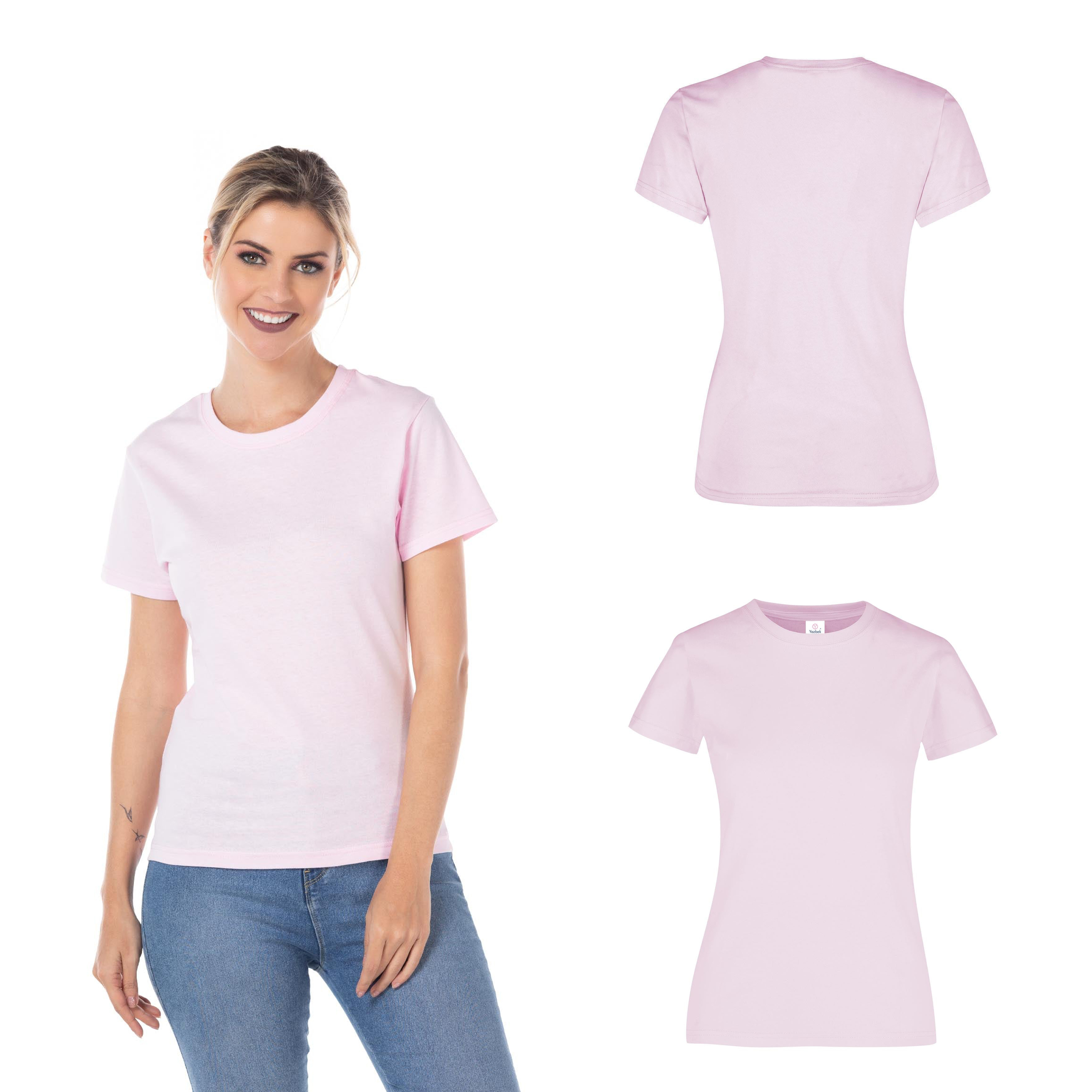 Foto 3 pulgar | Playera Yazbek Rosa Pastel 100% Algodón para Dama