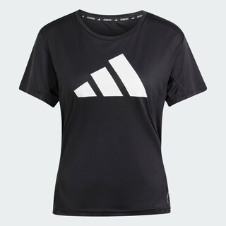 Foto 2 | Camiseta Run It Adidas Negro Mujer