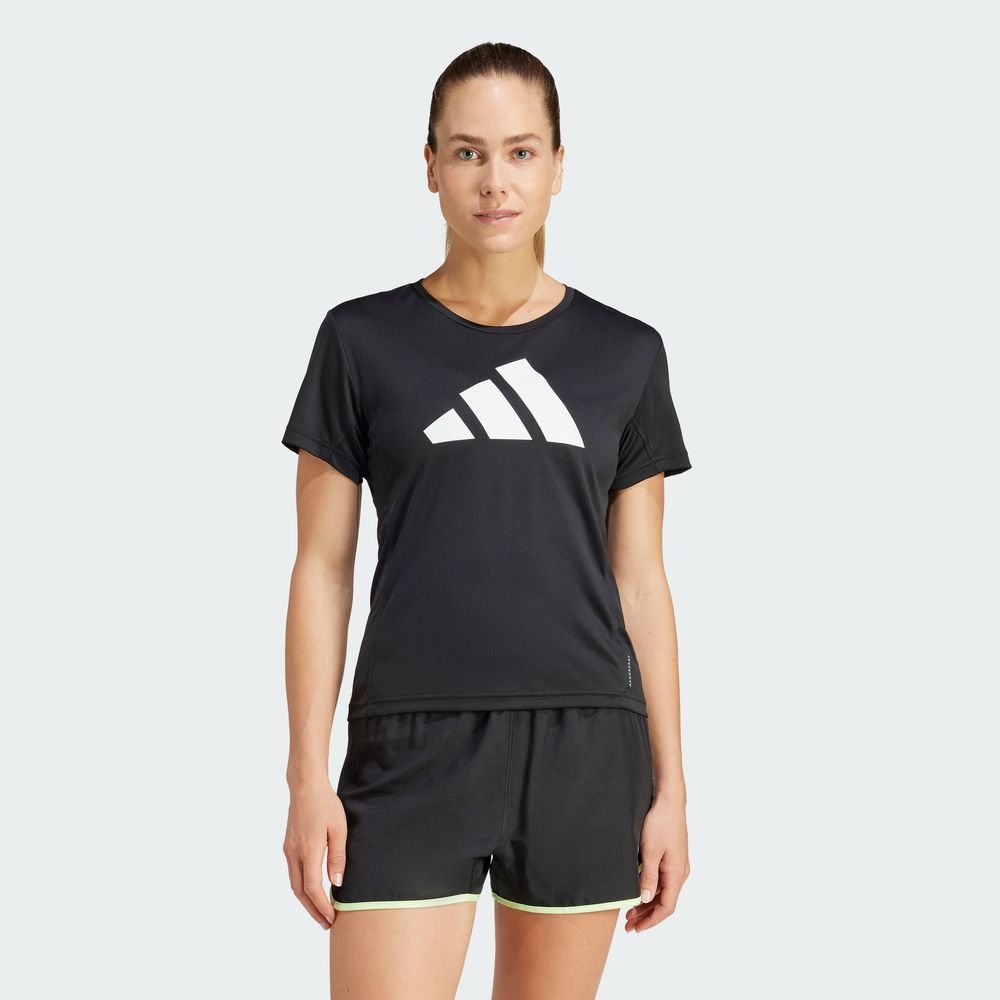 Foto 4 pulgar | Camiseta Run It Adidas Negro Mujer