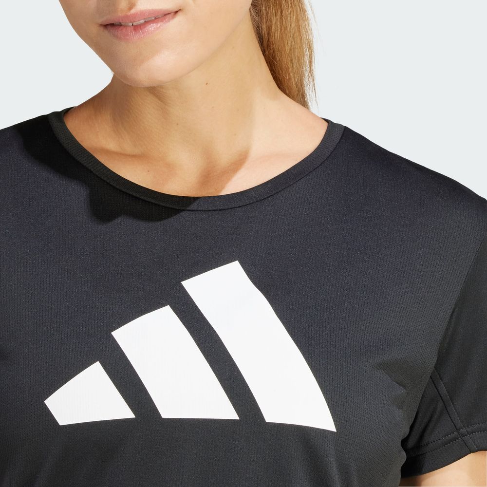 Foto 7 pulgar | Camiseta Run It Adidas Negro Mujer