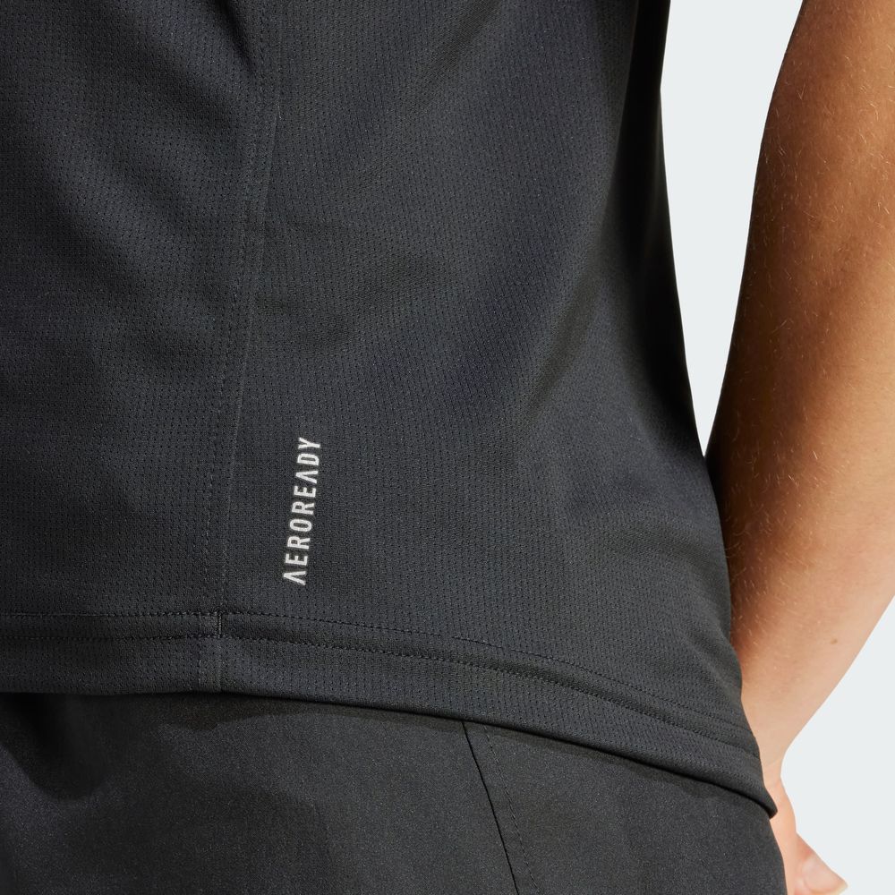 Foto 7 | Camiseta Run It Adidas Negro Mujer