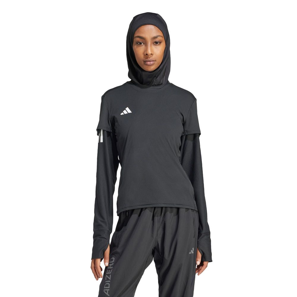 Foto 3 pulgar | Playera De Running Adizero Essentials Adidas Negro Mujer