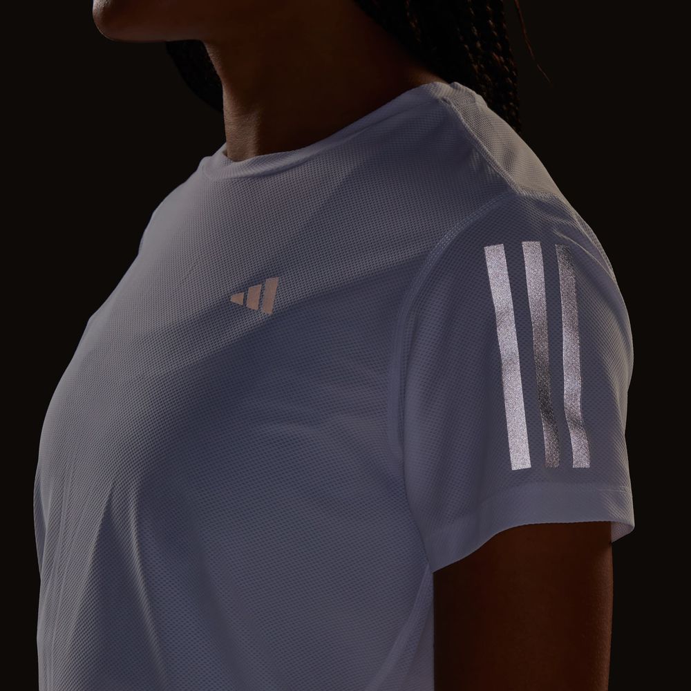 Foto 8 pulgar | Playera Adidas Own The Run Blanca para Mujer