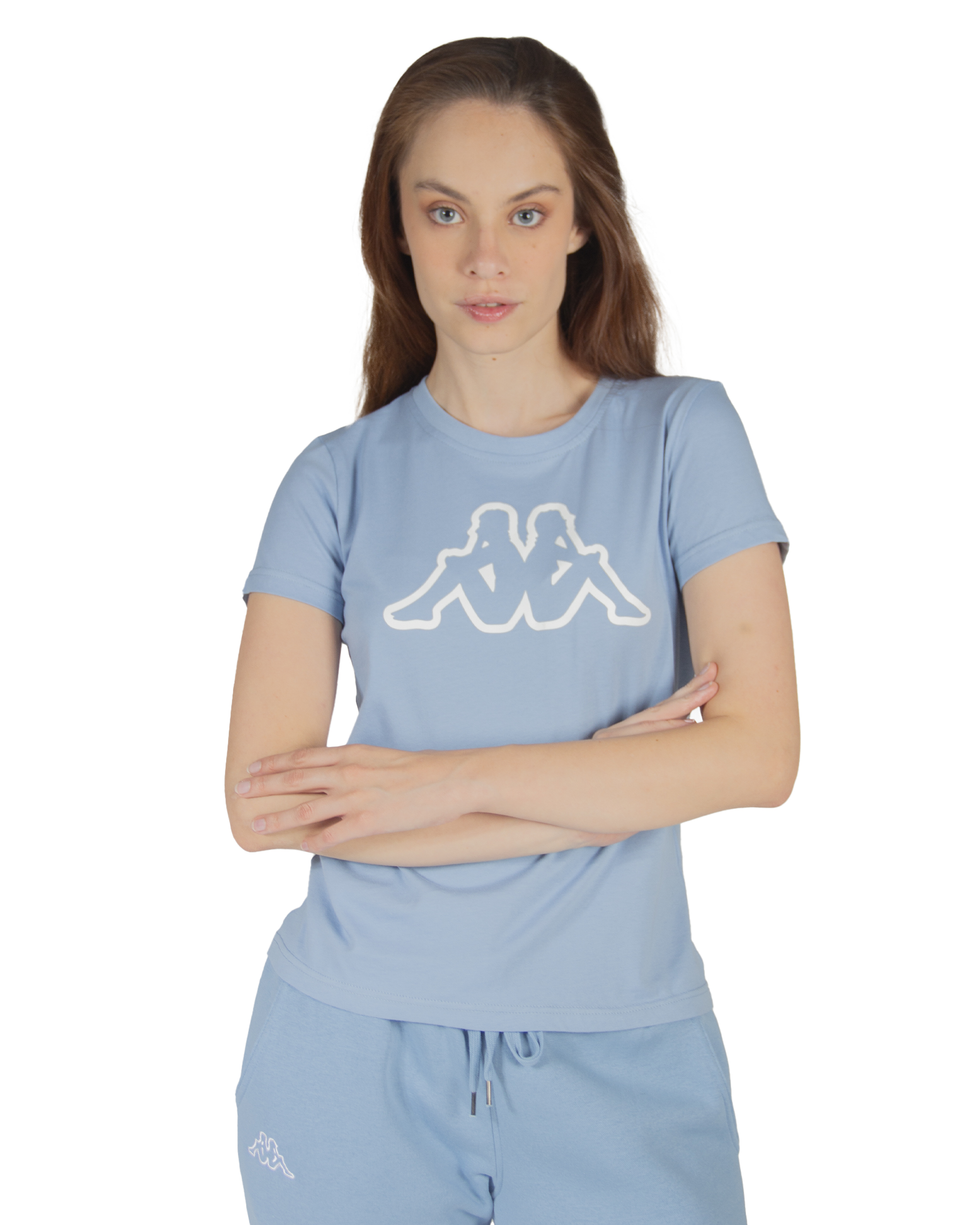 Playera Manga Corta Dama Kappa Logo Bram Slim