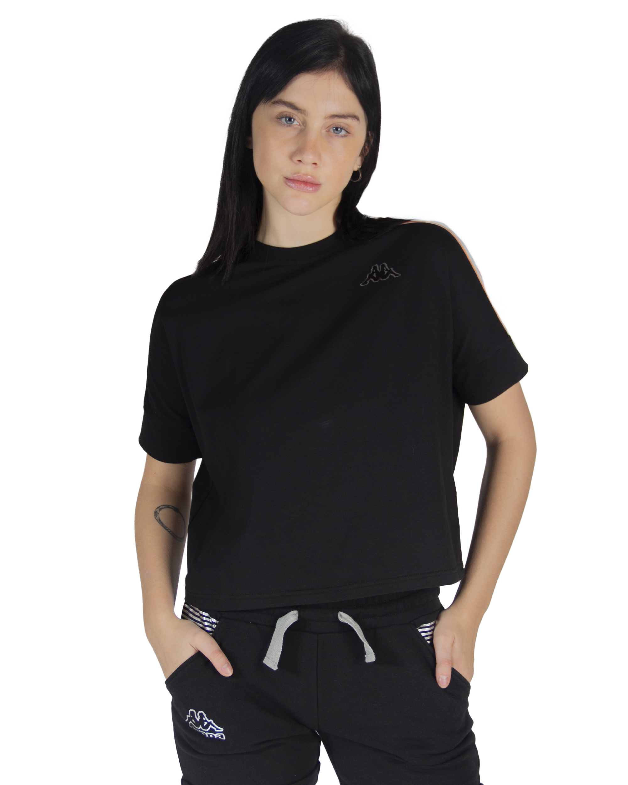 Foto 5 pulgar | Playera Kappa Negra para Hombre