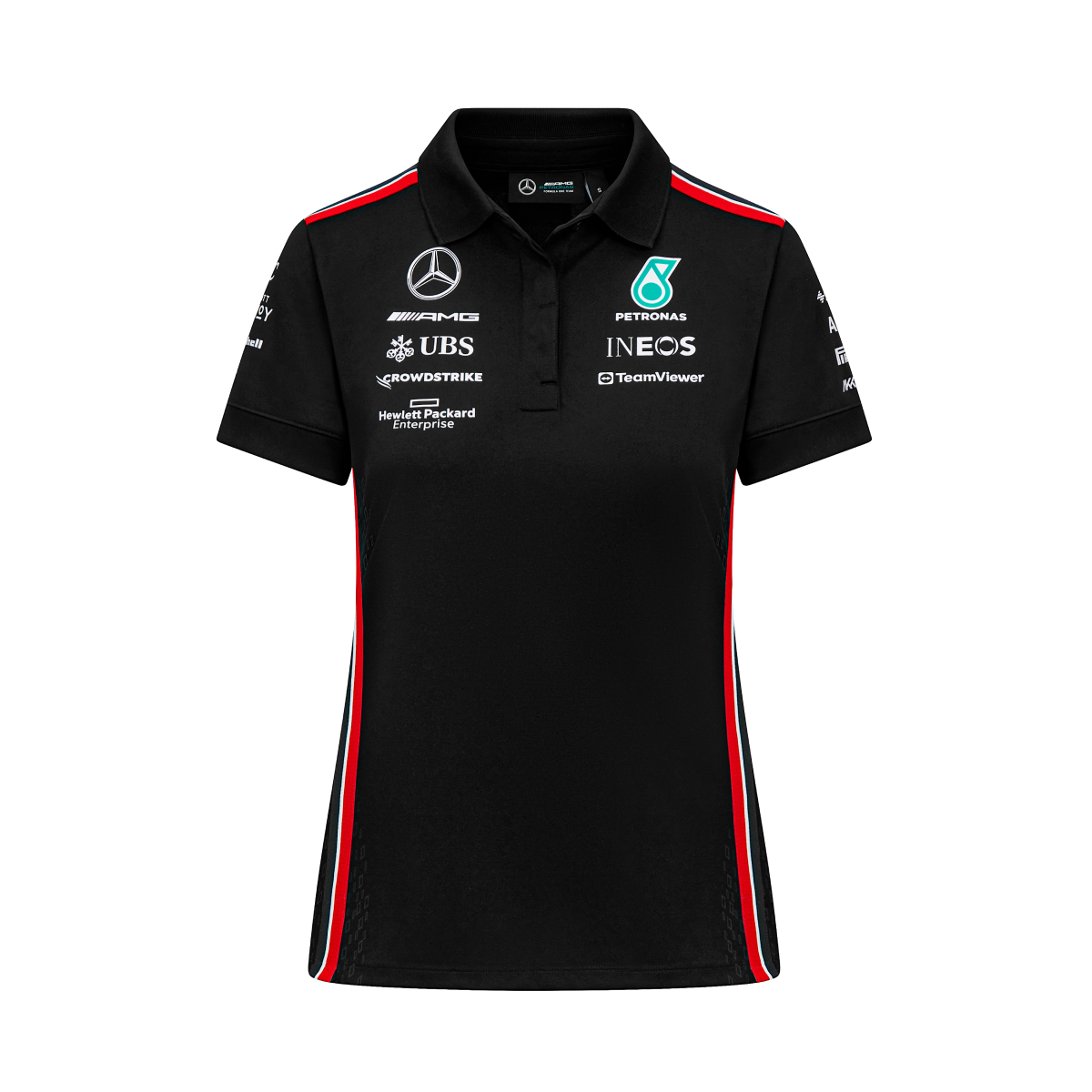 Foto 2 pulgar | Camiseta Polo Mercedes AMG Petronas Oficial 2023 Negra para Mujer