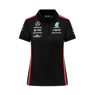 Foto 1 | Camiseta Polo Mercedes AMG Petronas Oficial 2023 Negra para Mujer