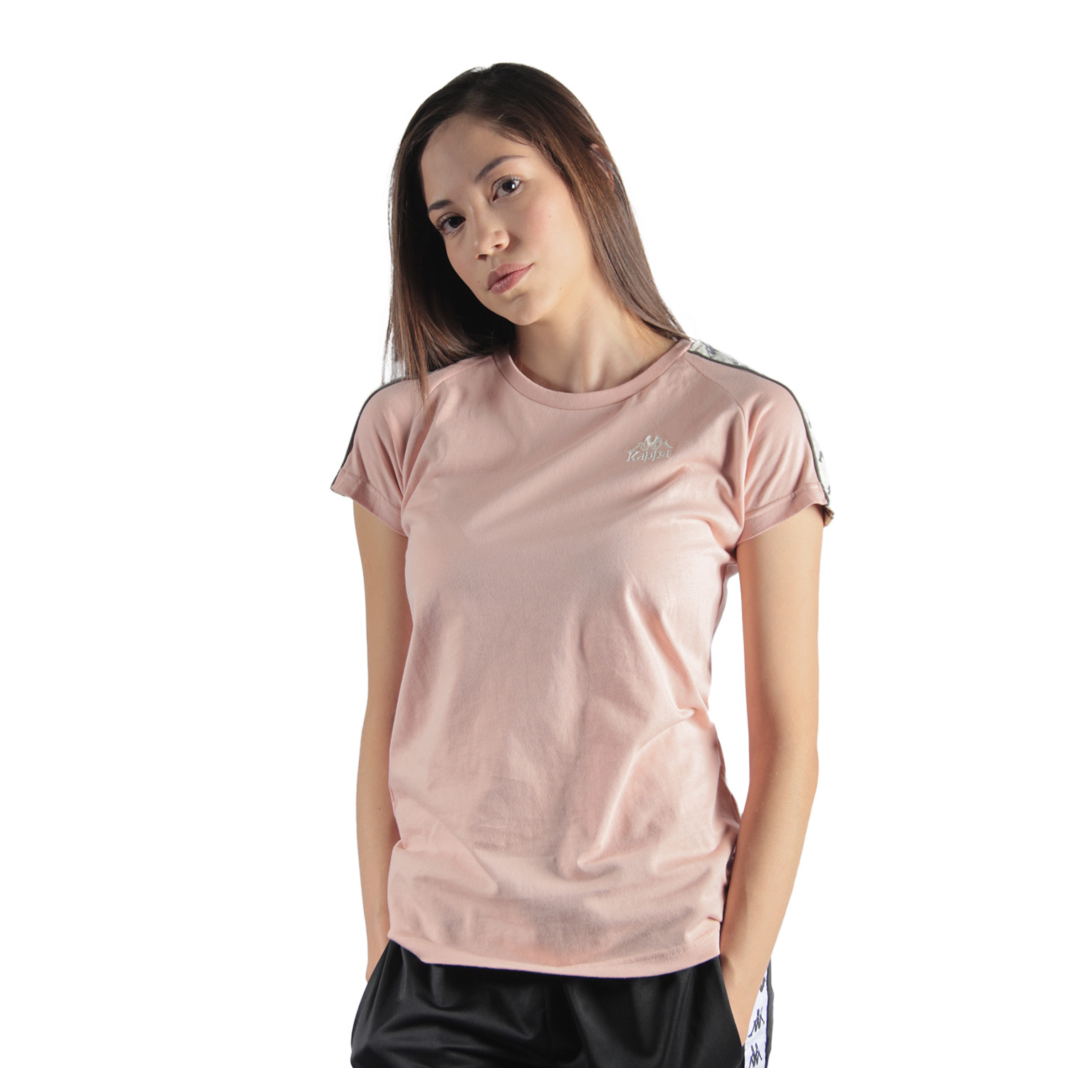 Foto 4 pulgar | Playera Manga Corta Kappa Banda 222 Apan para Mujer