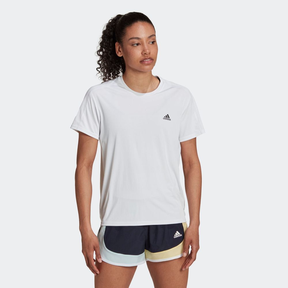 Foto 4 pulgar | Playera Adidas Run It Blanca para Mujer