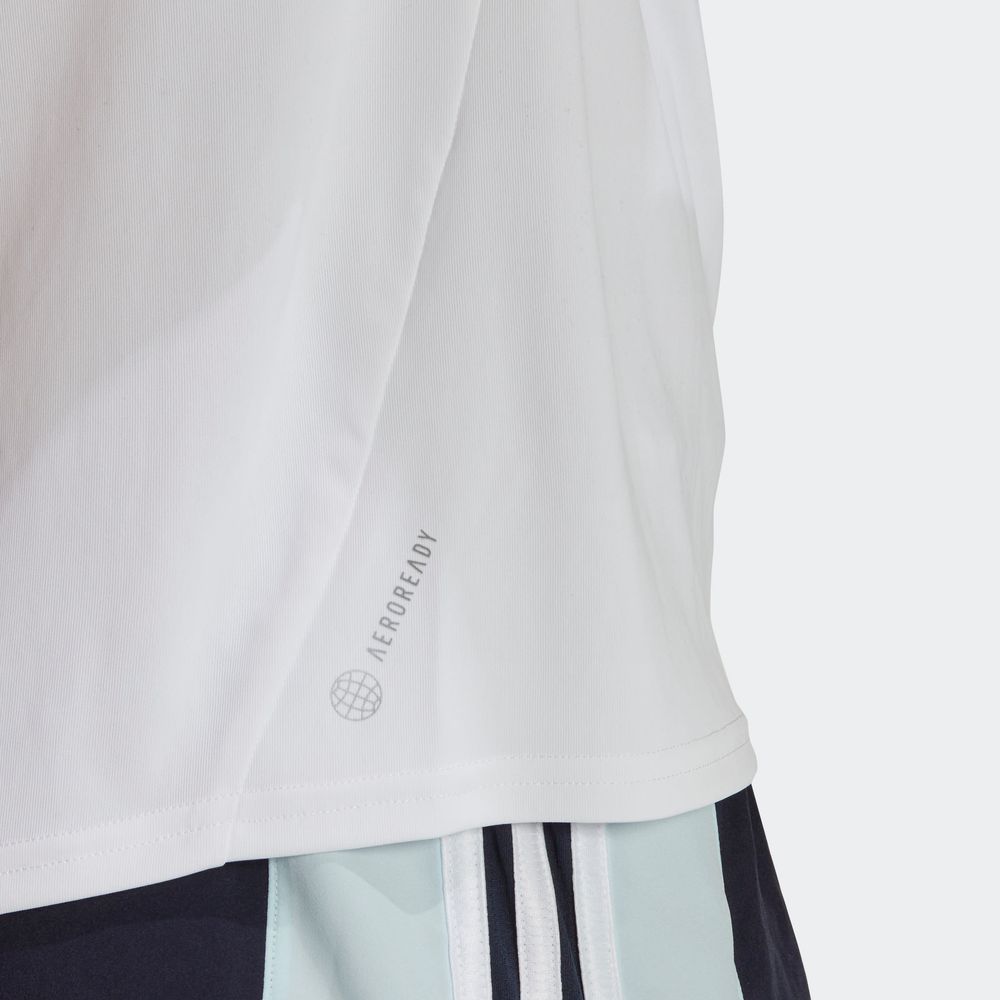 Foto 7 pulgar | Playera Adidas Run It Blanca para Mujer