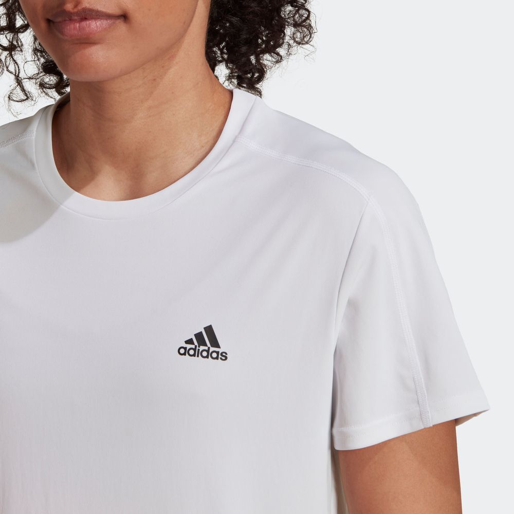Foto 8 pulgar | Playera Adidas Run It Blanca para Mujer