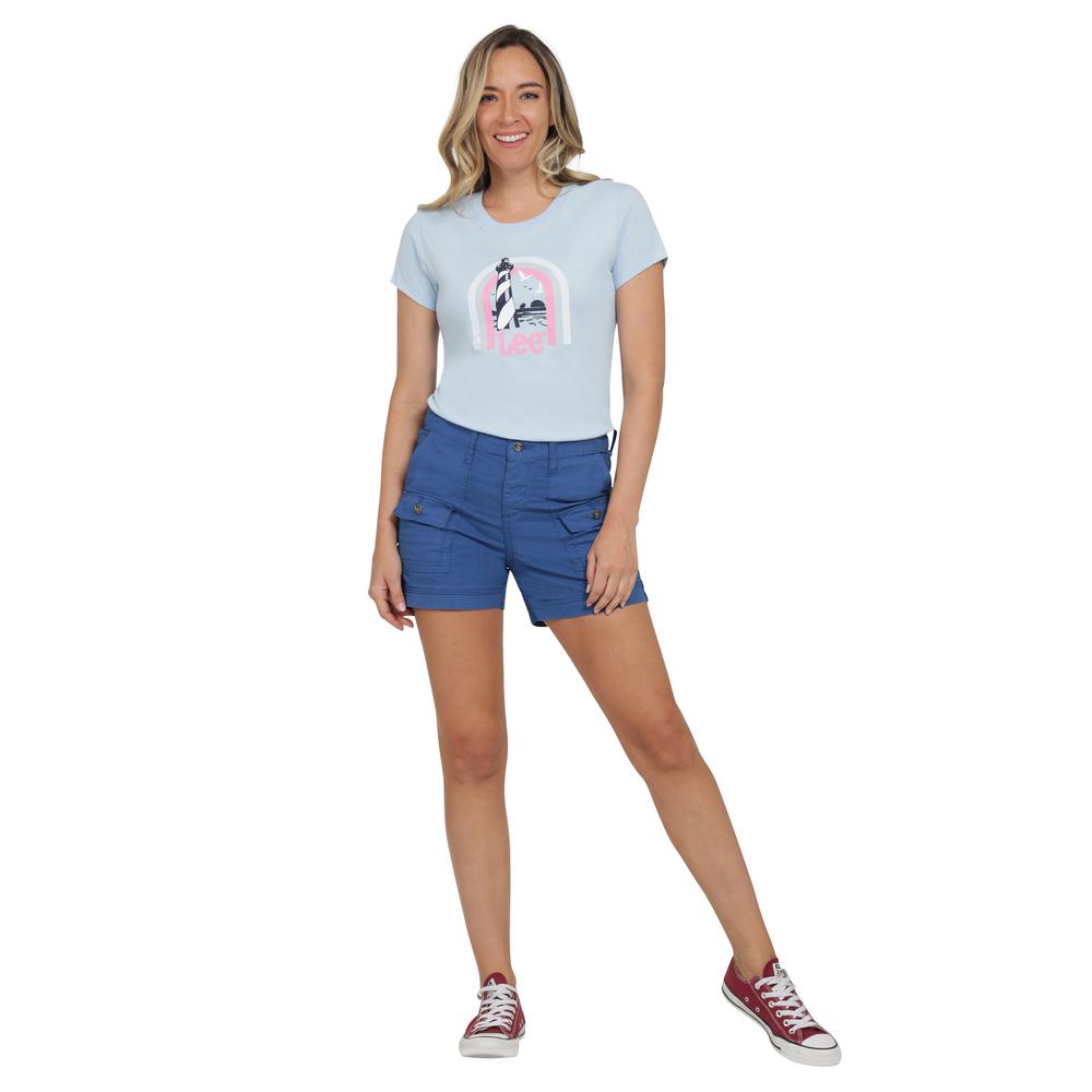 Foto 5 pulgar | Playera Lee Slim Fit 440 Azul Cielo para Mujer