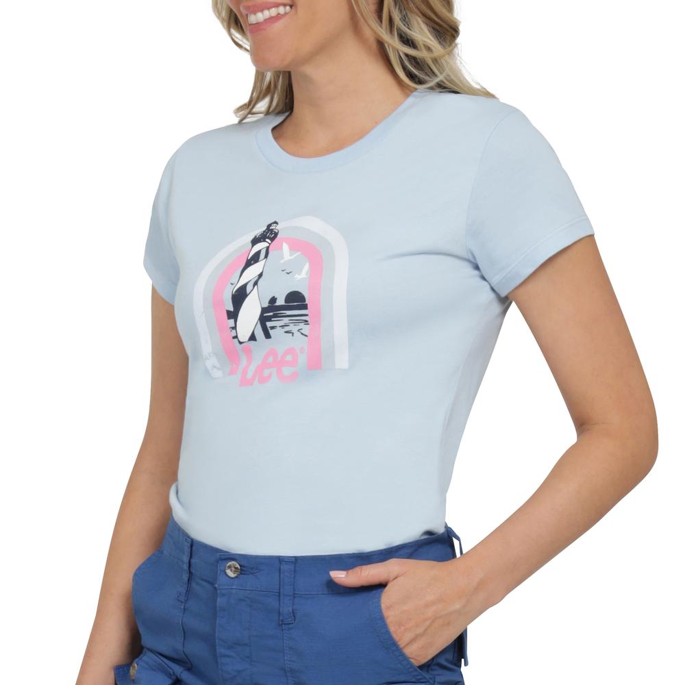 Foto 5 | Playera Lee Slim Fit 440 Azul Cielo para Mujer