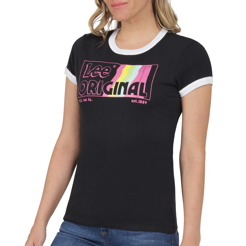 Foto 6 pulgar | Playera Lee Negra para Mujer
