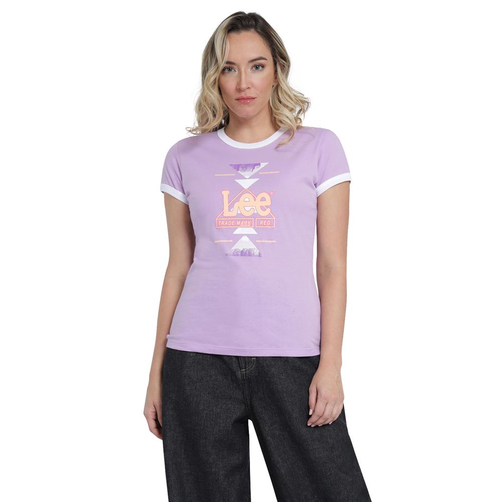 Playera Lee Slim Fit 460 Lila para Mujer