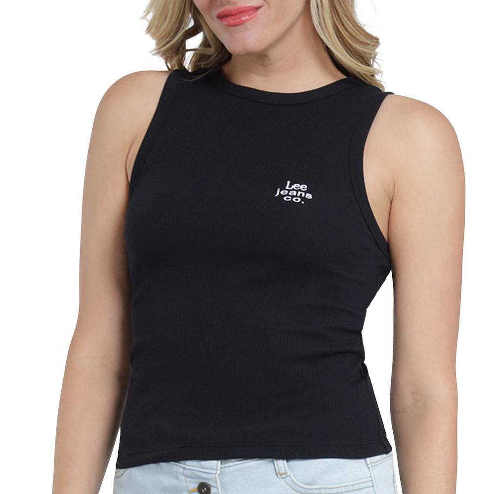 Foto 6 pulgar | Playera Lee Slim Fit 410 color Negra para Mujer