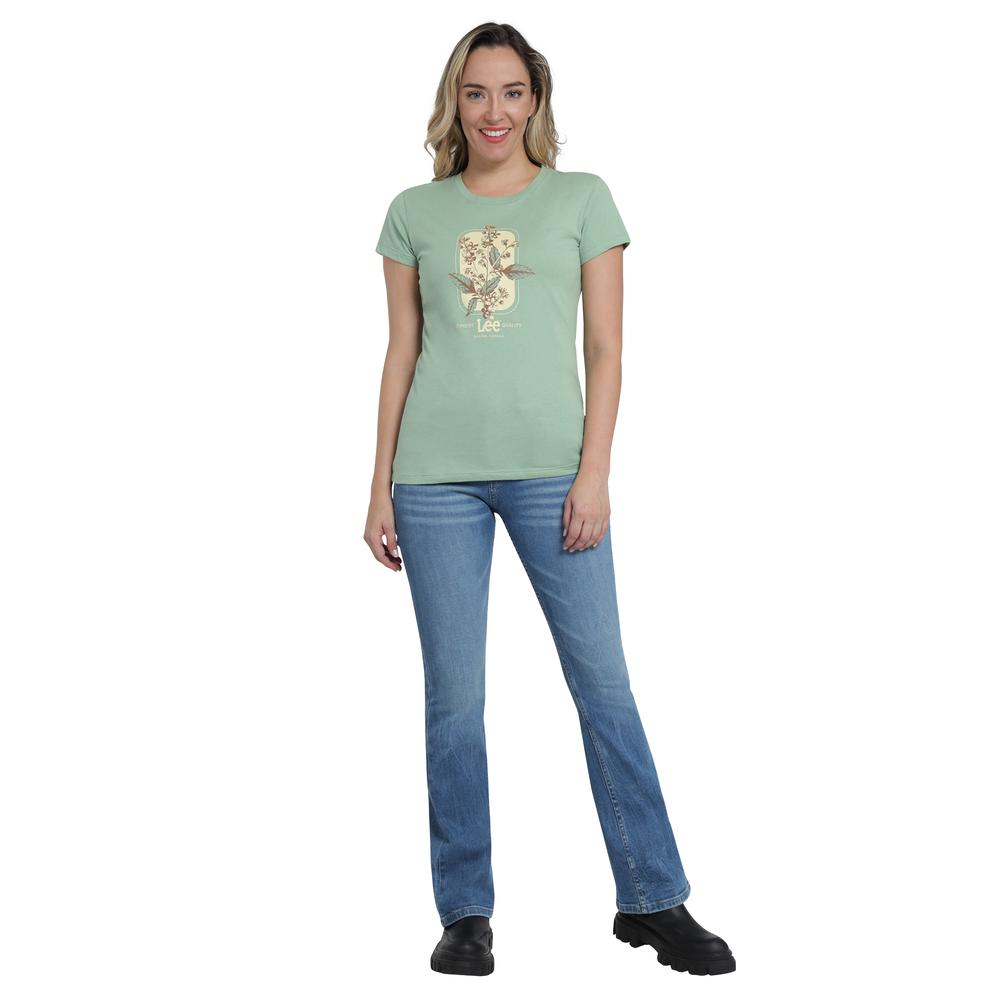 Foto 5 pulgar | Playera Lee Slim Fit 430 Turquesa para Mujer