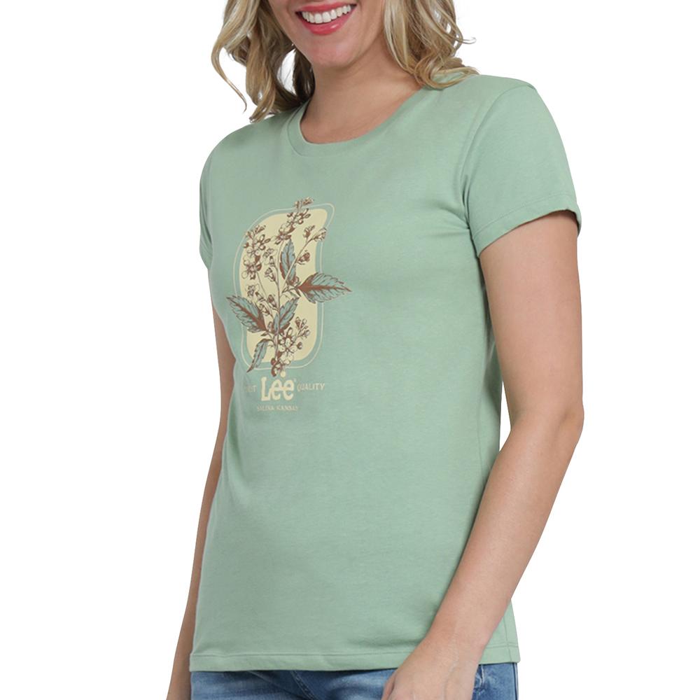 Foto 5 | Playera Lee Slim Fit 430 Turquesa para Mujer
