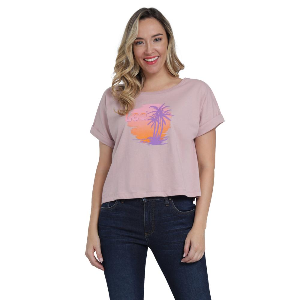 Foto 2 pulgar | Playera Lee Slim Fit 401 Rosa para Mujer