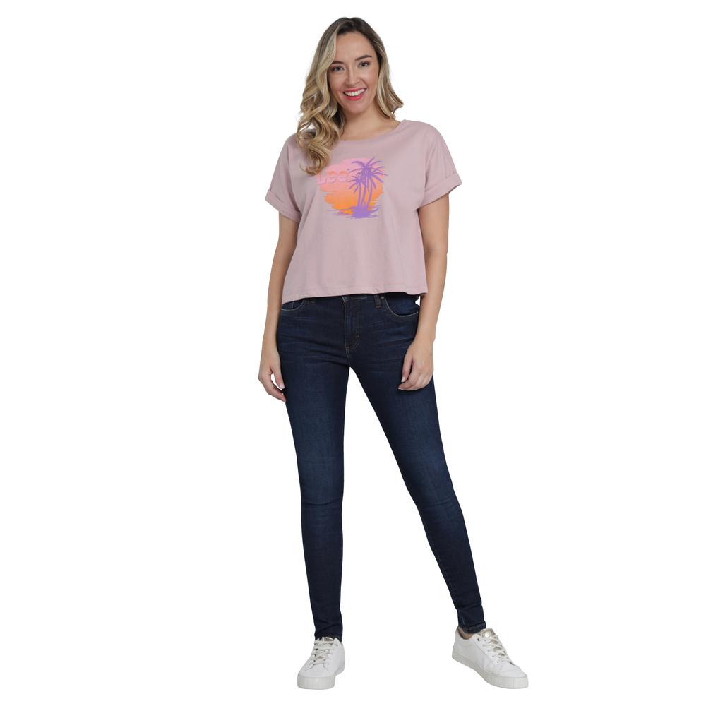 Foto 5 pulgar | Playera Lee Slim Fit 401 Rosa para Mujer