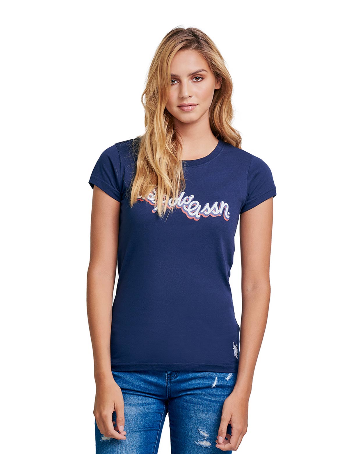 Foto 2 pulgar | Playera US Polo Assn Azul para Dama